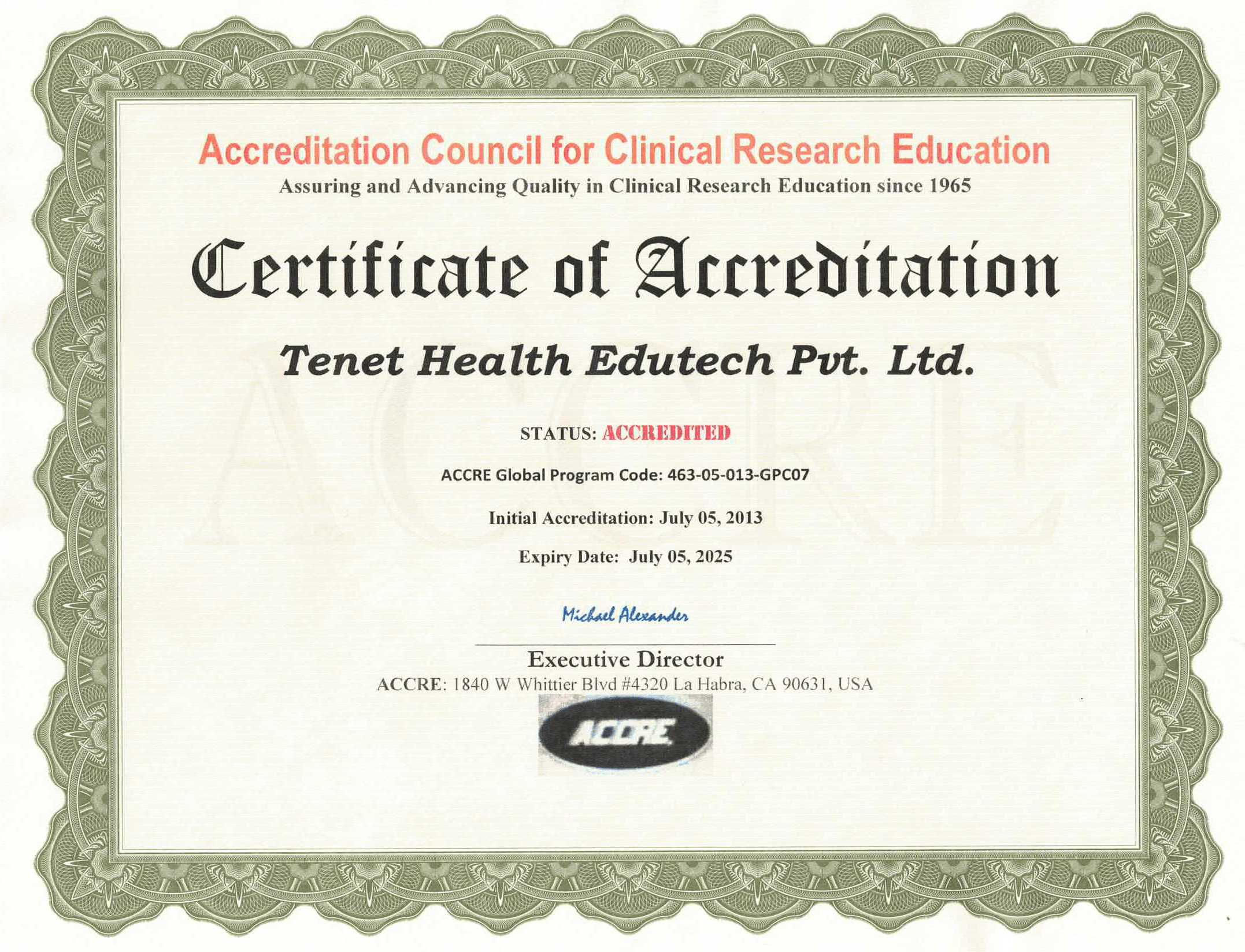 ACCRE Global Program